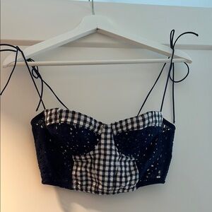 Urban Outfitters Navy Crop Top